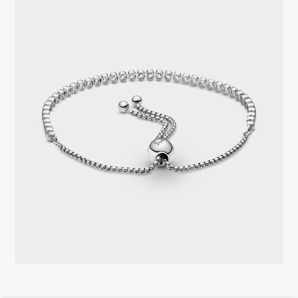 PANDORA Sparkling Slider Tennis Bracelet - Picture 3 of 12